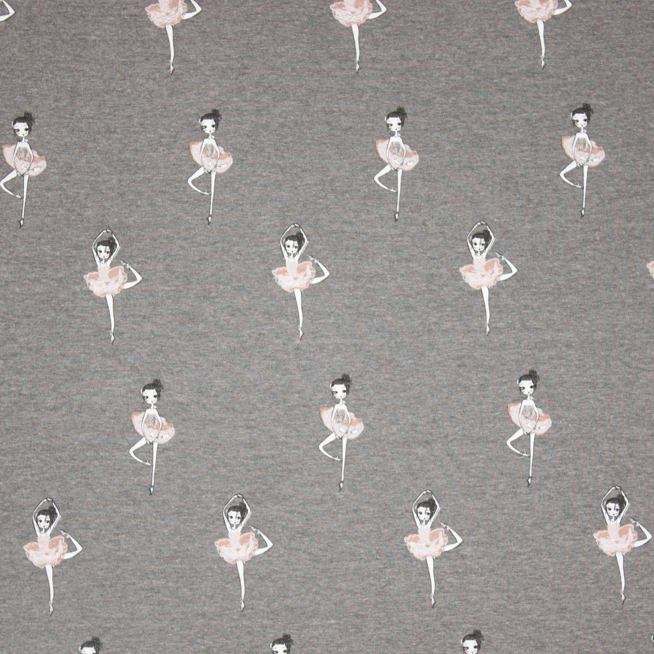 Grijze tricot met ballerina motief